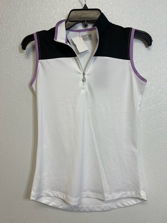 White Athletic Tank Top Cme, Size Xs
