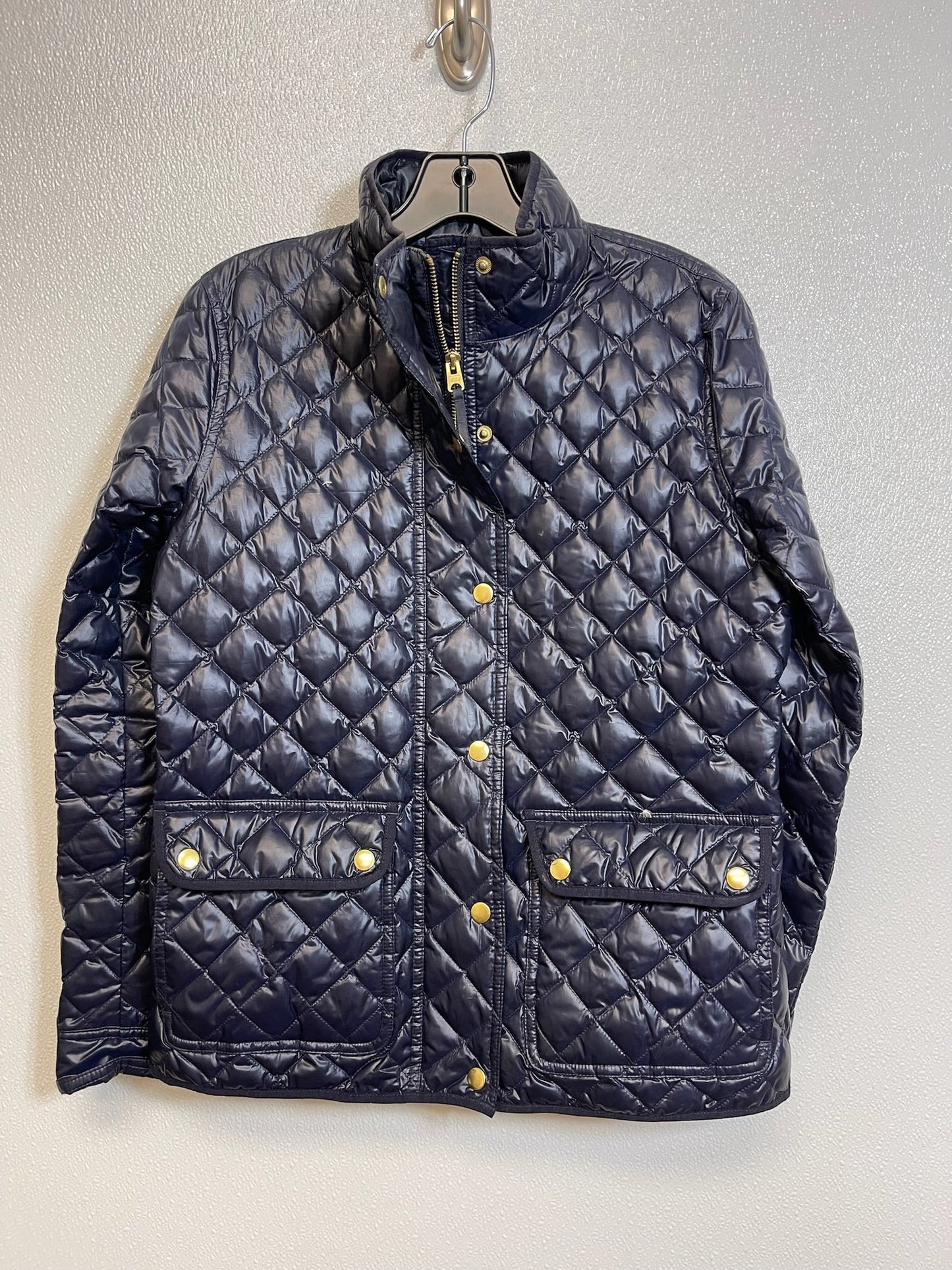 Navy Jacket Puffer & Quilted J Crew O, Size S