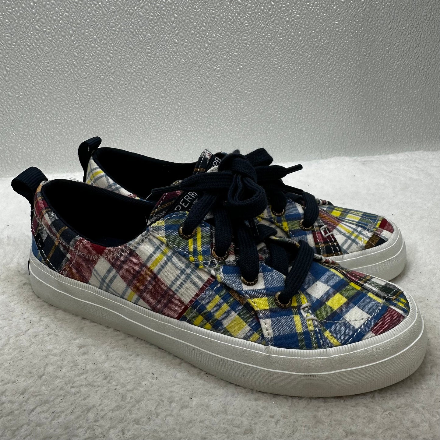 Plaid Shoes Sneakers Sperry, Size 6