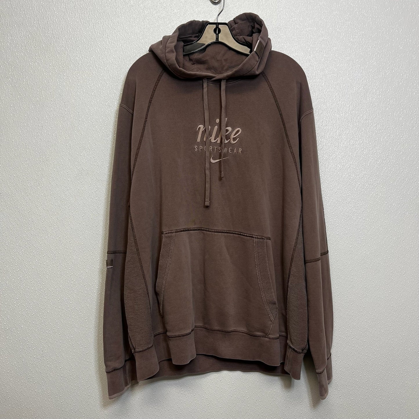 Sweatshirt Hoodie By Nike Apparel In Chocolate, Size: Xl