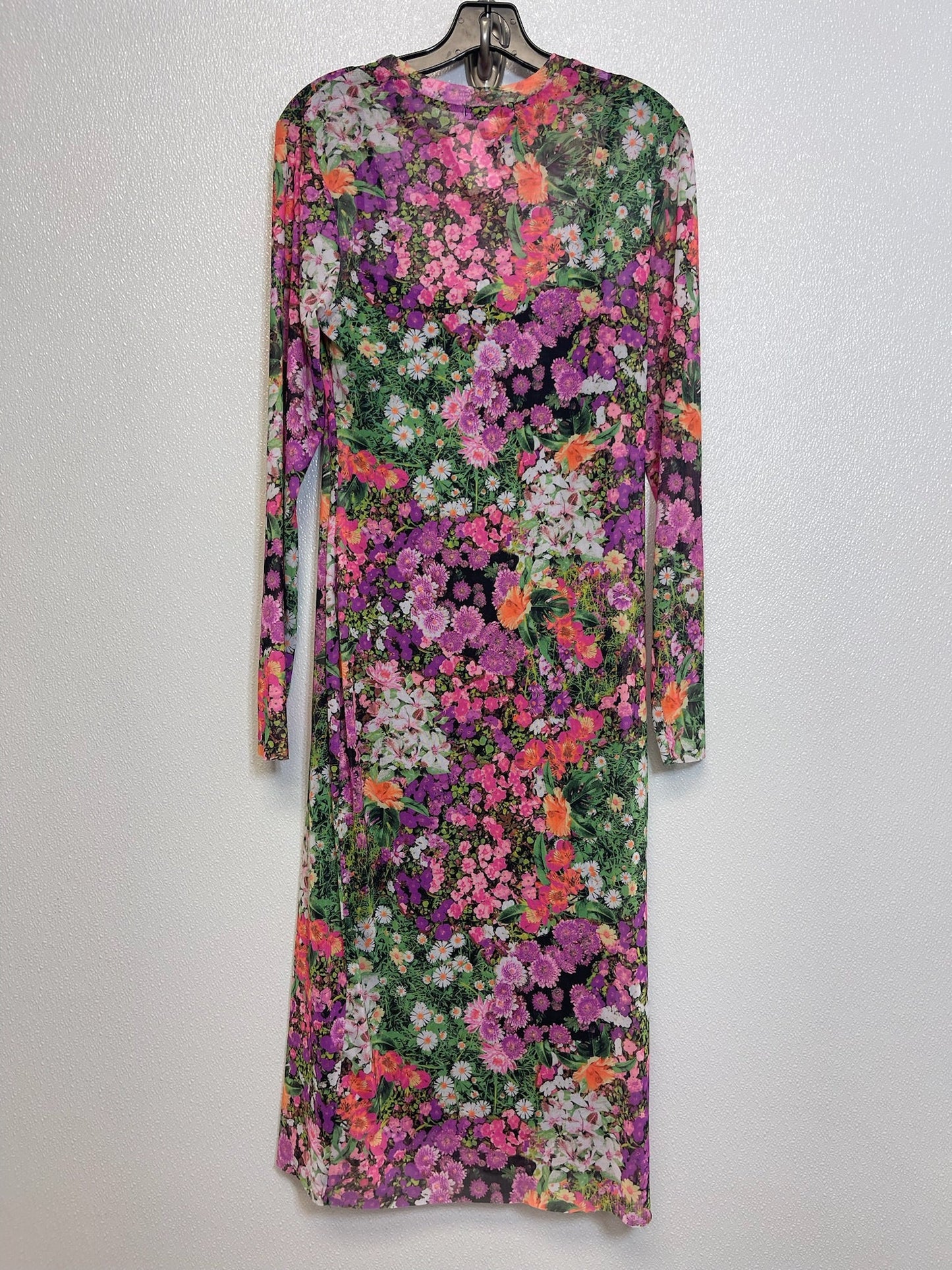 Floral Dress Casual Midi Clothes Mentor, Size L