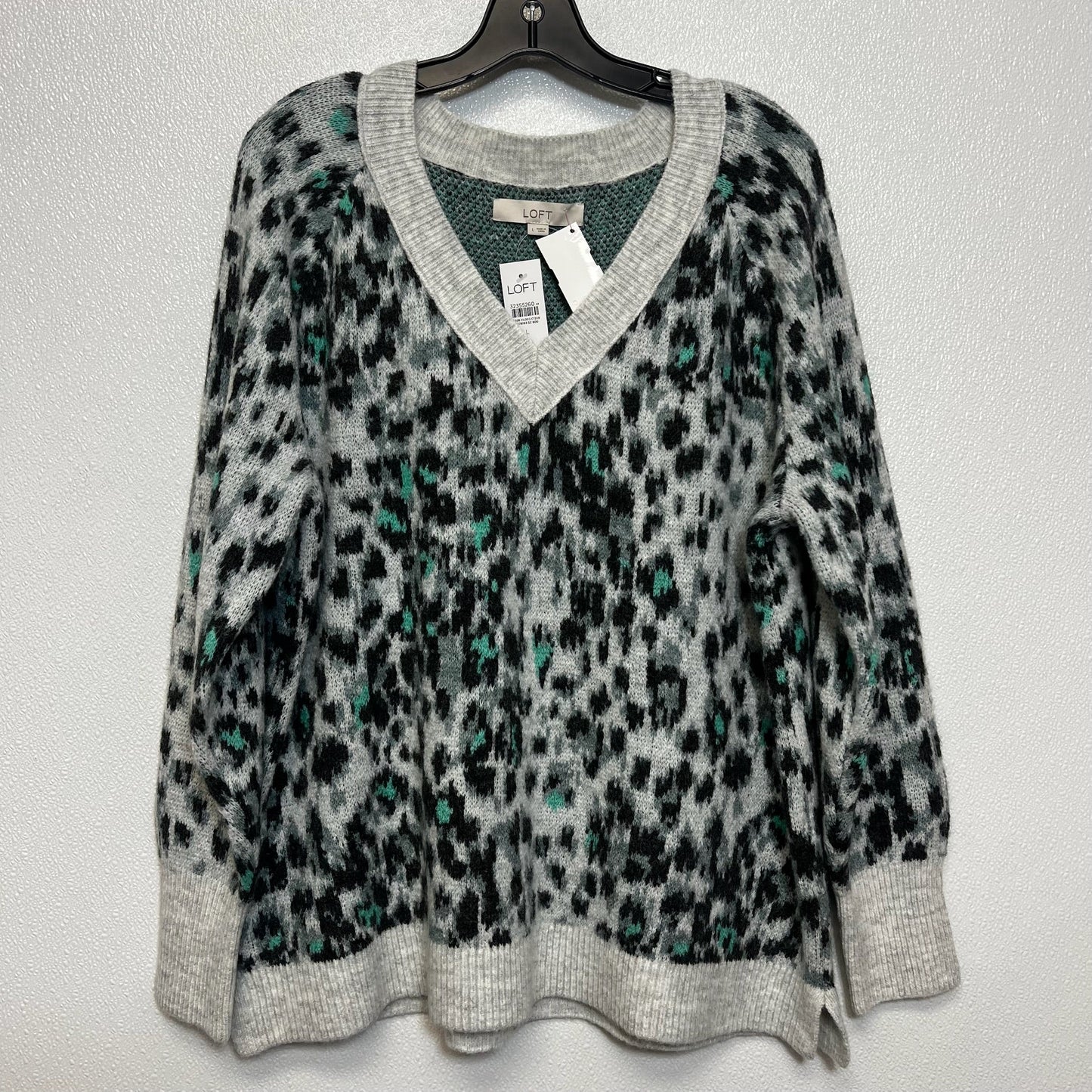 Sweater By Loft O In Animal Print, Size: L