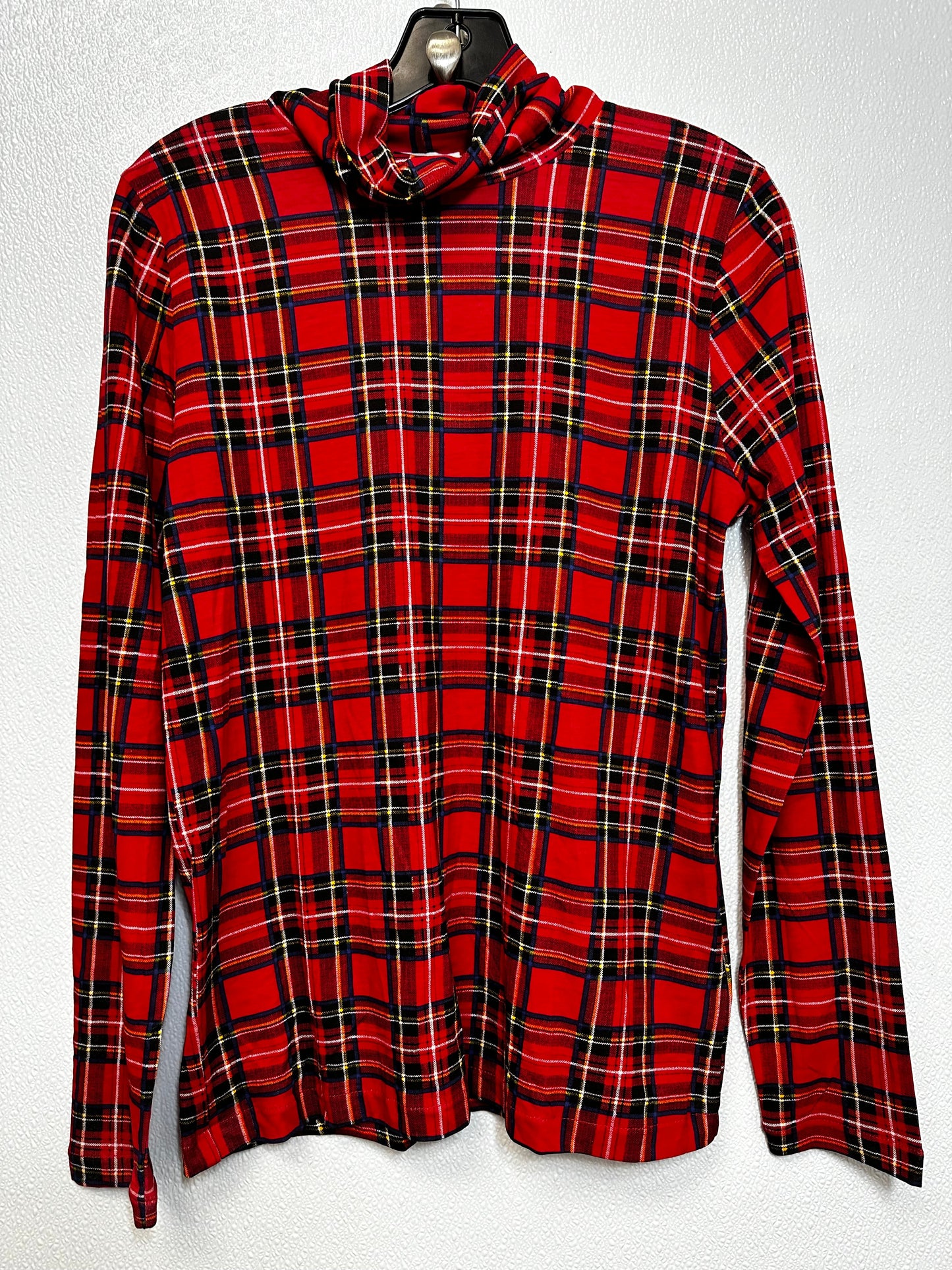 Top Long Sleeve Basic By J Crew O In Plaid, Size: M