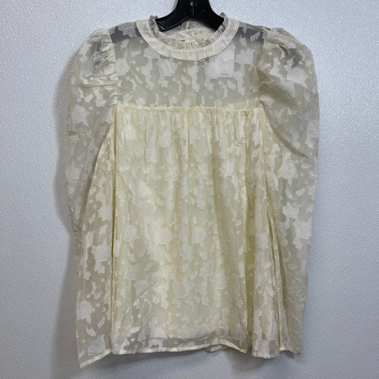 Top Long Sleeve By Entro In Ivory, Size: S