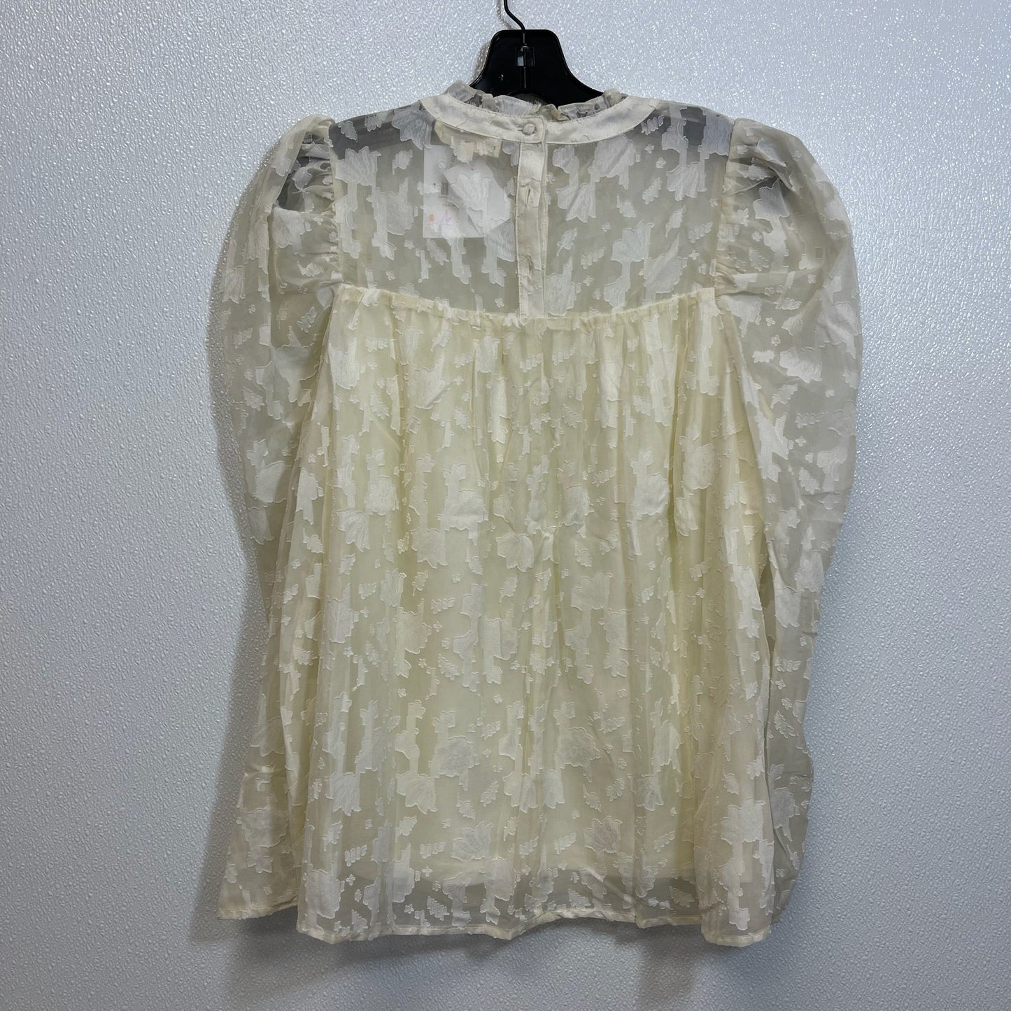 Top Long Sleeve By Entro In Ivory, Size: S