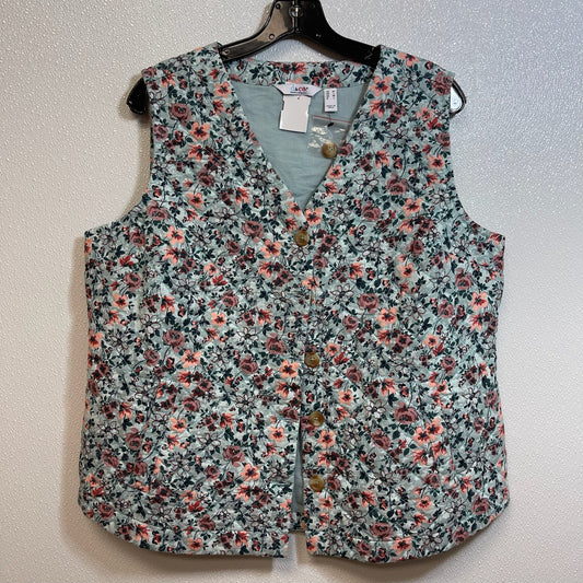 Vest Other By Denim And Co Qvc In Floral, Size: M