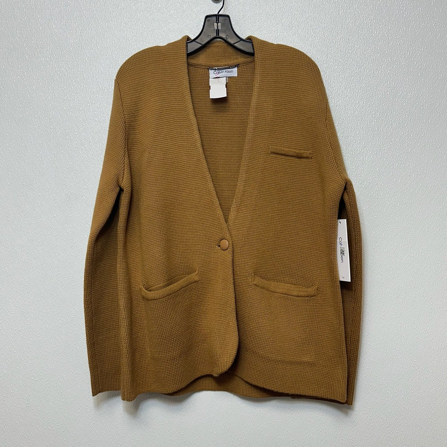 Cardigan By Calvin Klein O In Caramel, Size: L