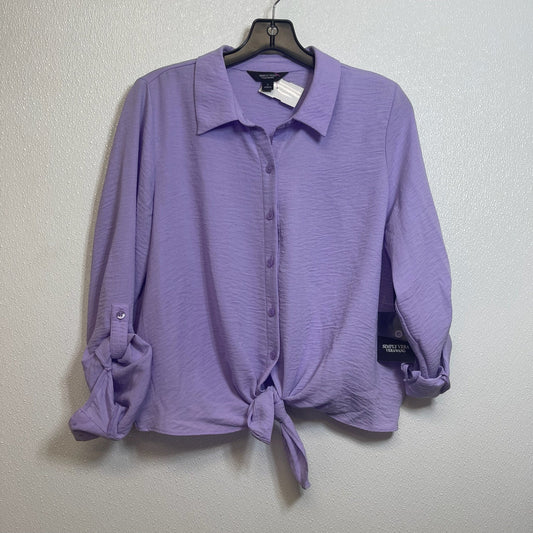 Top Long Sleeve By Simply Vera In Lavender, Size: S