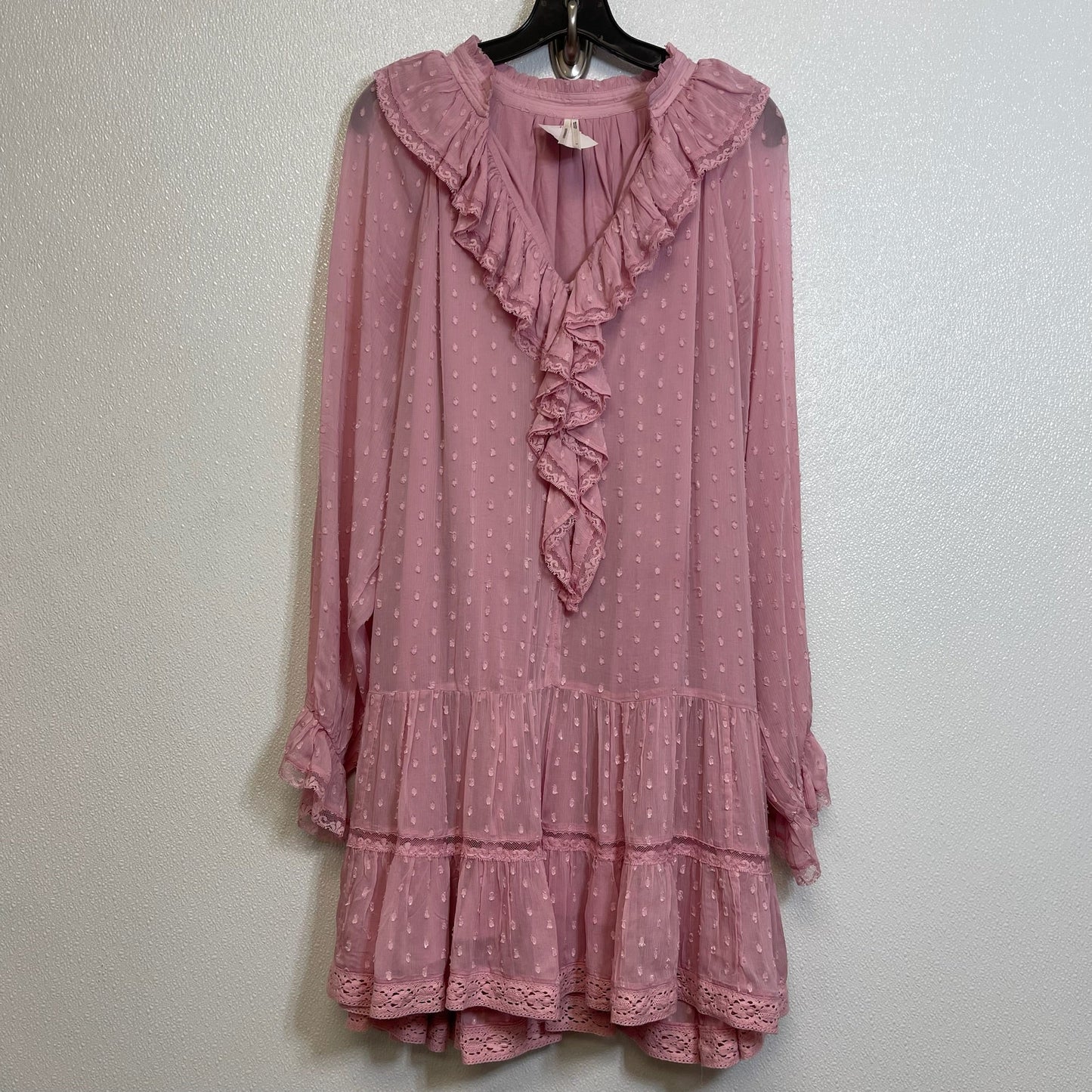 Dress Casual Short By Anthropologie In Pink, Size: M