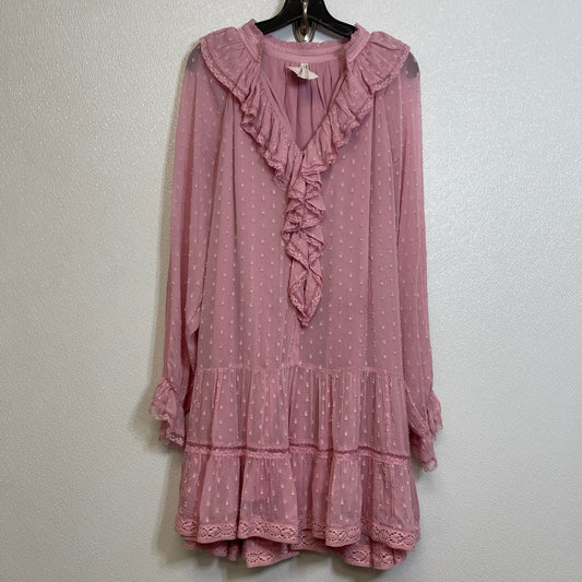 Dress Casual Short By Anthropologie In Pink, Size: M