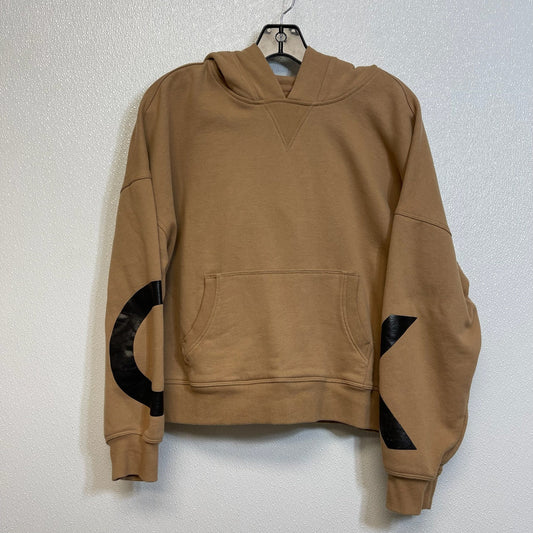 Sweatshirt Hoodie By Calvin Klein O In Tan, Size: M