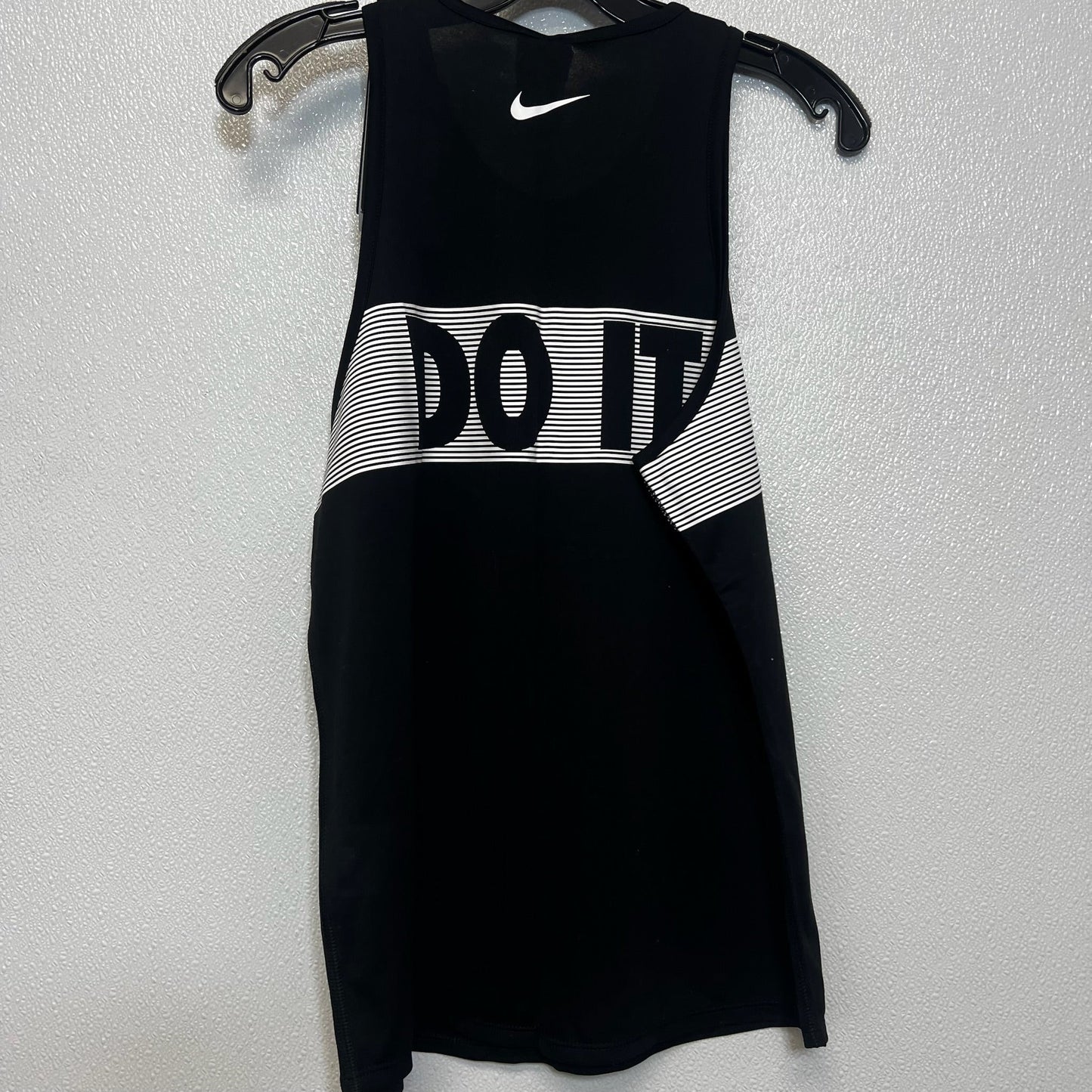 Athletic Tank Top By Nike Apparel In Black White, Size: M