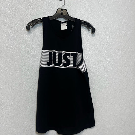 Athletic Tank Top By Nike Apparel In Black White, Size: M