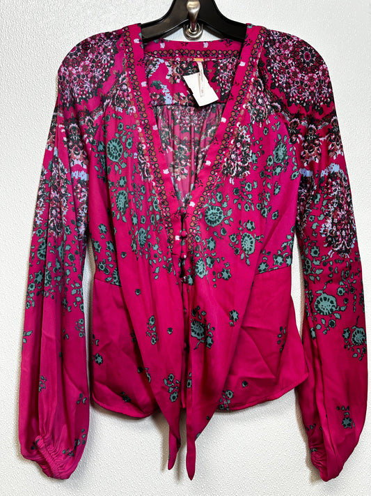 Top Long Sleeve By Free People In Print, Size: Xs