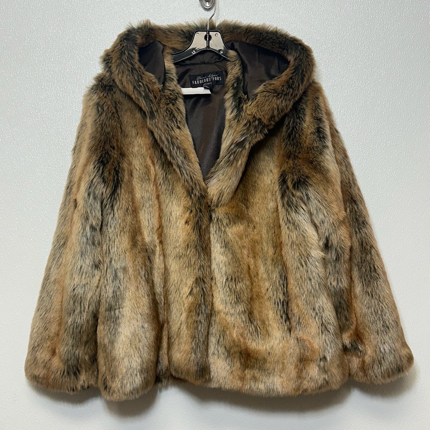 Coat Faux Fur & Sherpa By Donna Salyers Fabulous Furs In Brown, Size: Xl