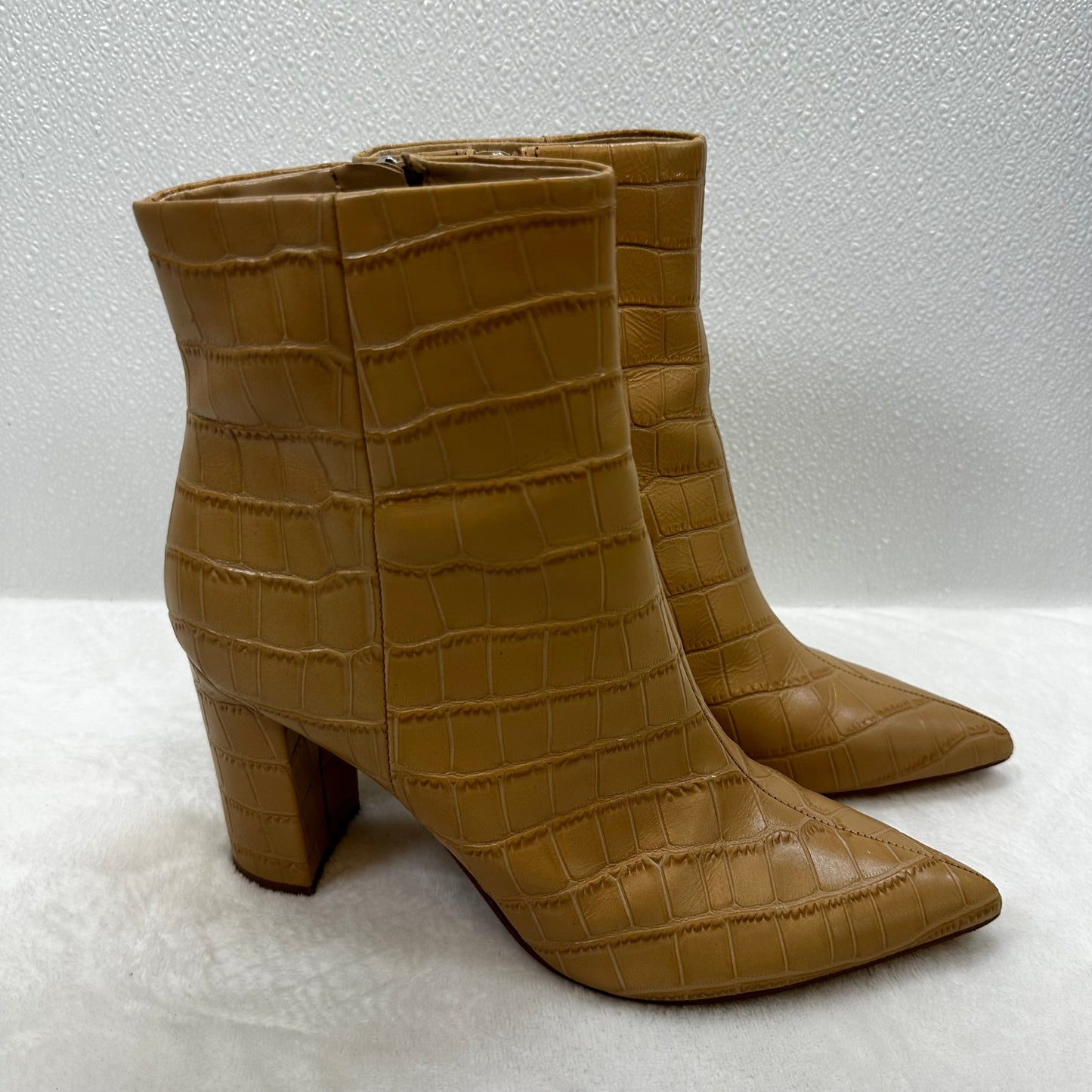 Boots Ankle Heels By Marc Fisher In Tan, Size: 9