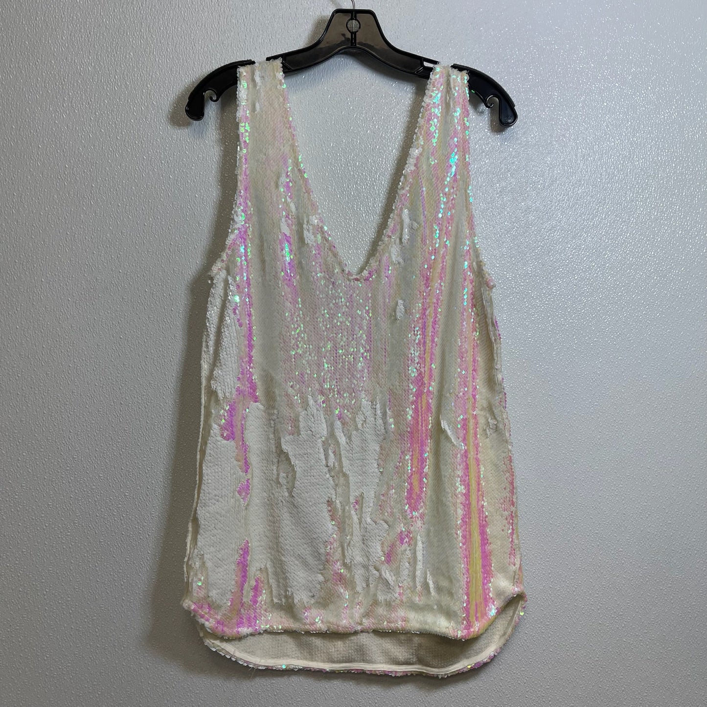 Top Sleeveless By Free People In Sequin, Size: S