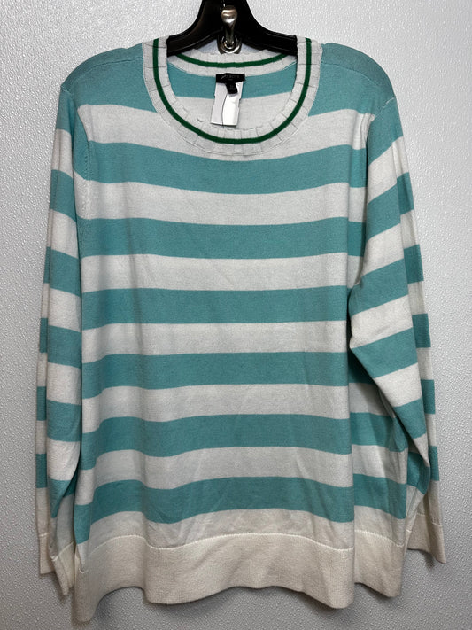 Sweater By Talbots O In Striped, Size: 3x