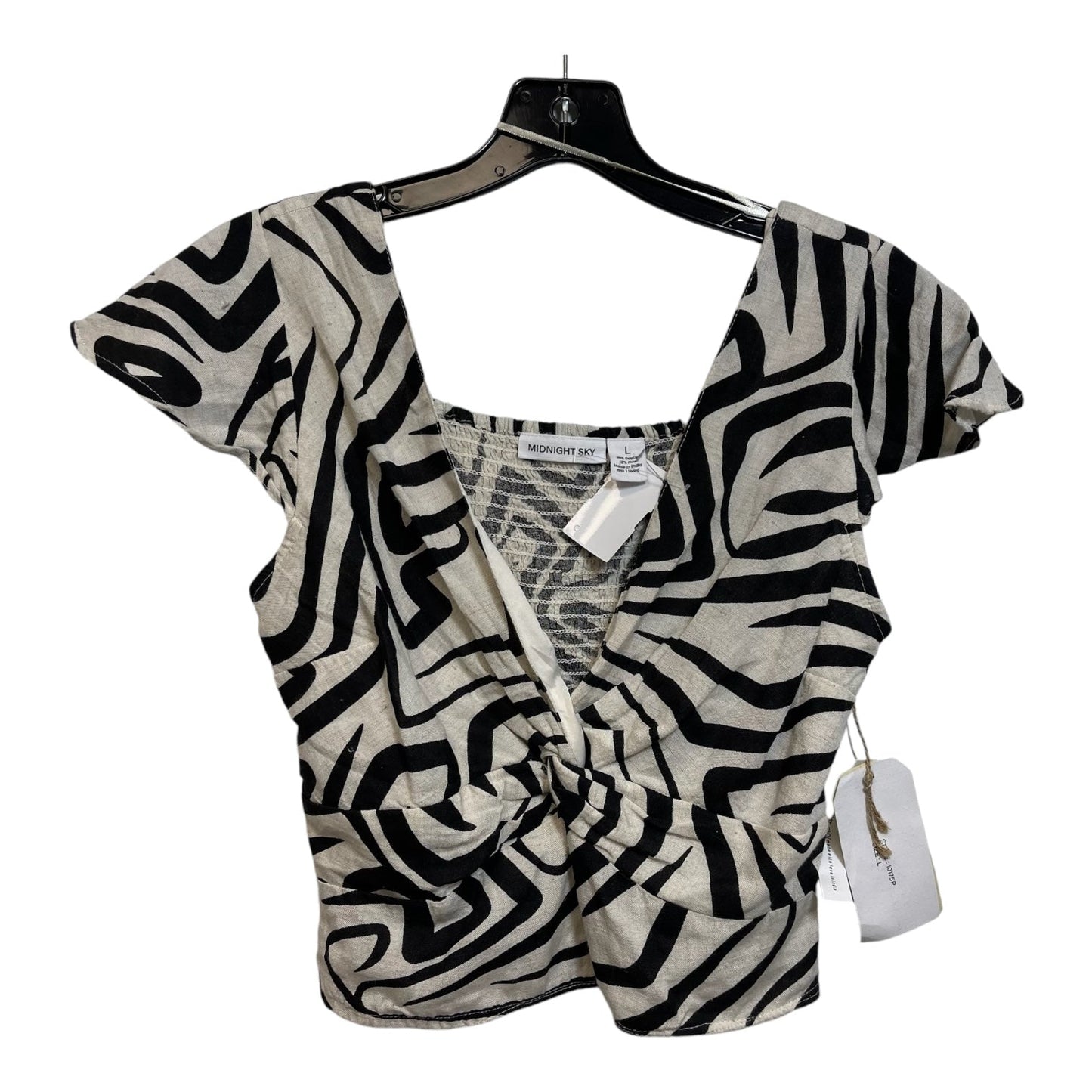 Top Sleeveless By Cmf In Print, Size: L