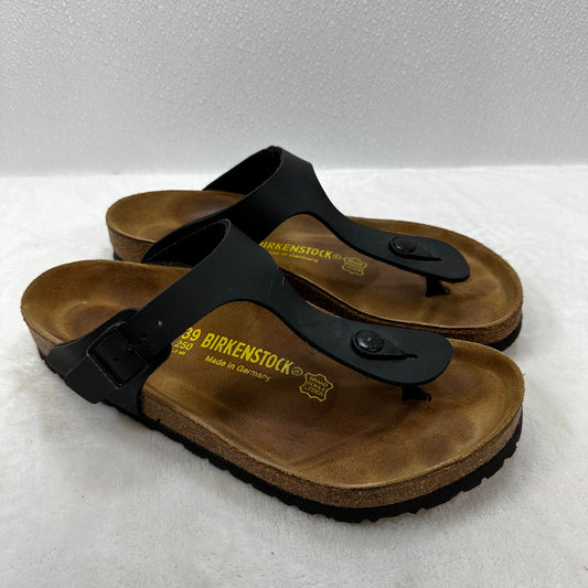 Sandals Flats By Birkenstock In Black size 39/8