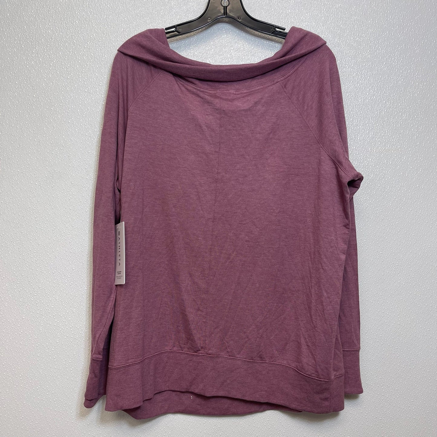 Athletic Top Long Sleeve Collar By Athleta In Mauve, Size: Xl