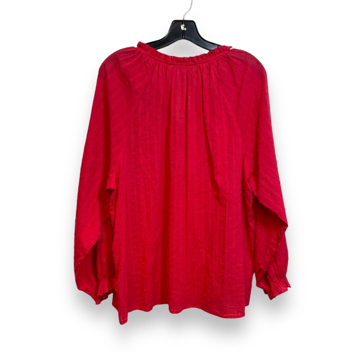 Top Long Sleeve By J Crew O In Red, Size: Xl