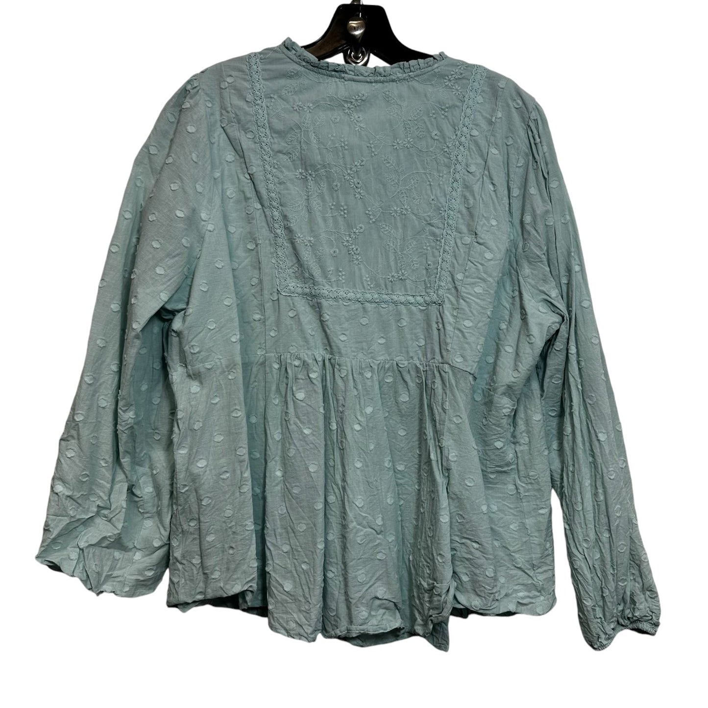 Top Long Sleeve By Torrid In Aqua, Size: 2x