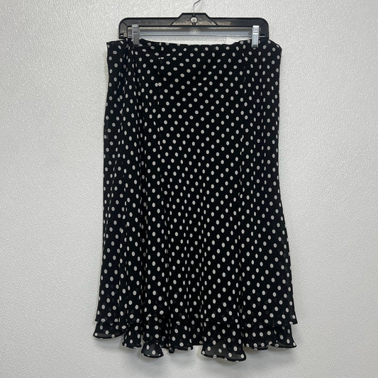 Skirt Midi By Chaps In Polkadot, Size: L