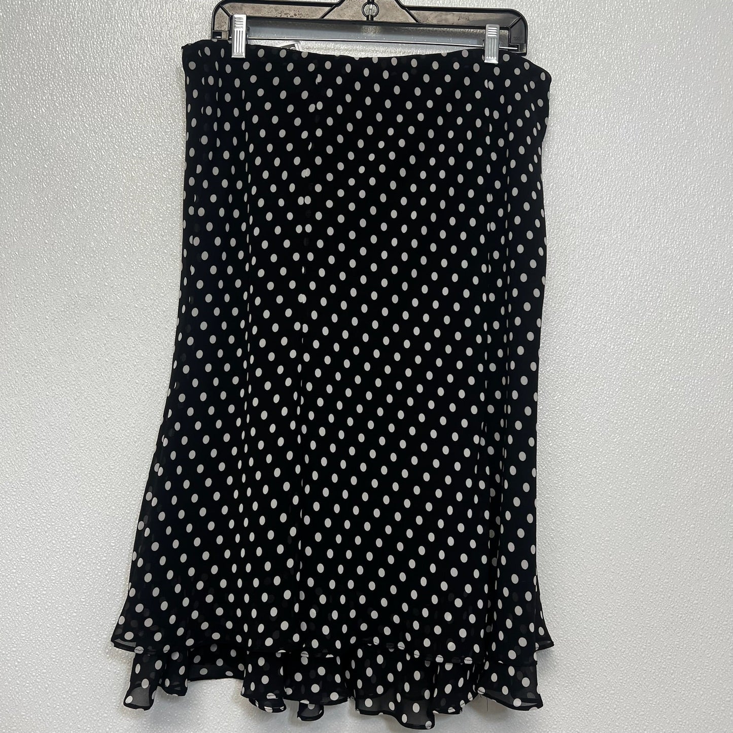 Skirt Midi By Chaps In Polkadot, Size: L