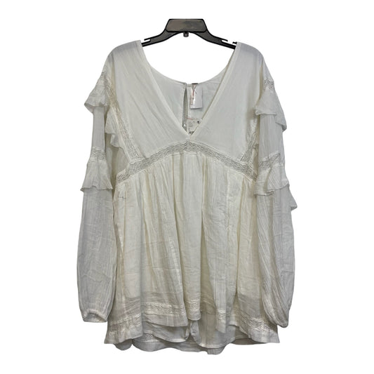 Top Long Sleeve By Free People In Off White, Size: L