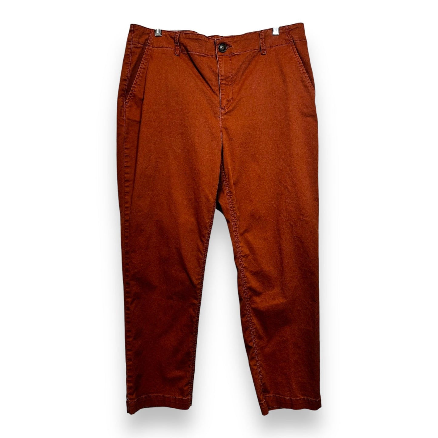 THE MONROE SLIM Pants Chinos & Khakis By Loft O In Terracotta, Size: 12