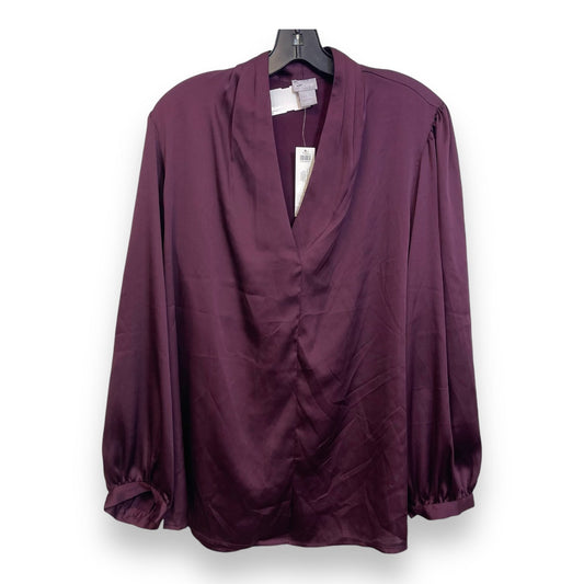 Top Long Sleeve By Chicos In Maroon, Size: L