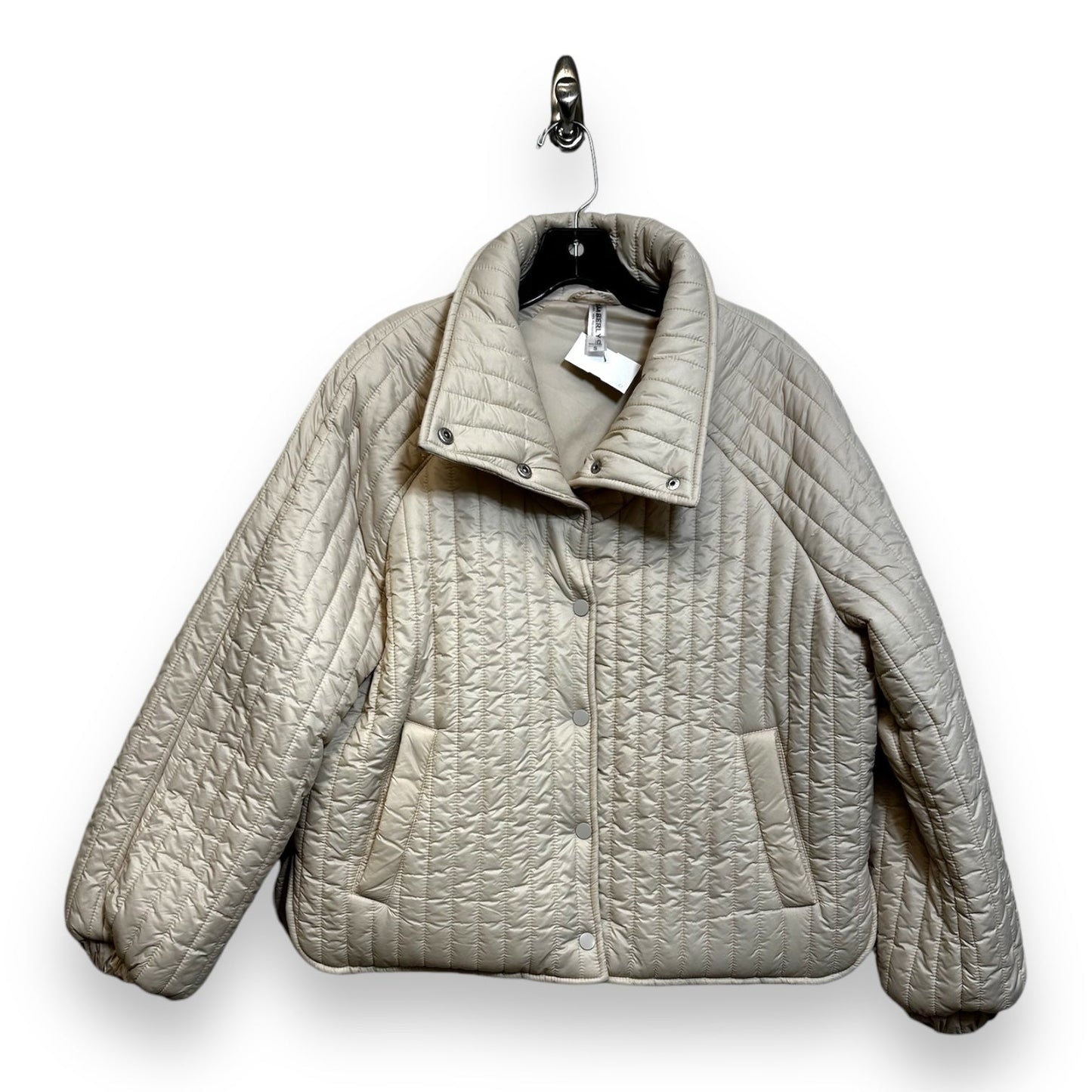 Jacket Puffer & Quilted By Cme In Ivory, Size: S