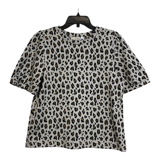 Top Short Sleeve By Loft In Animal Print, Size: M