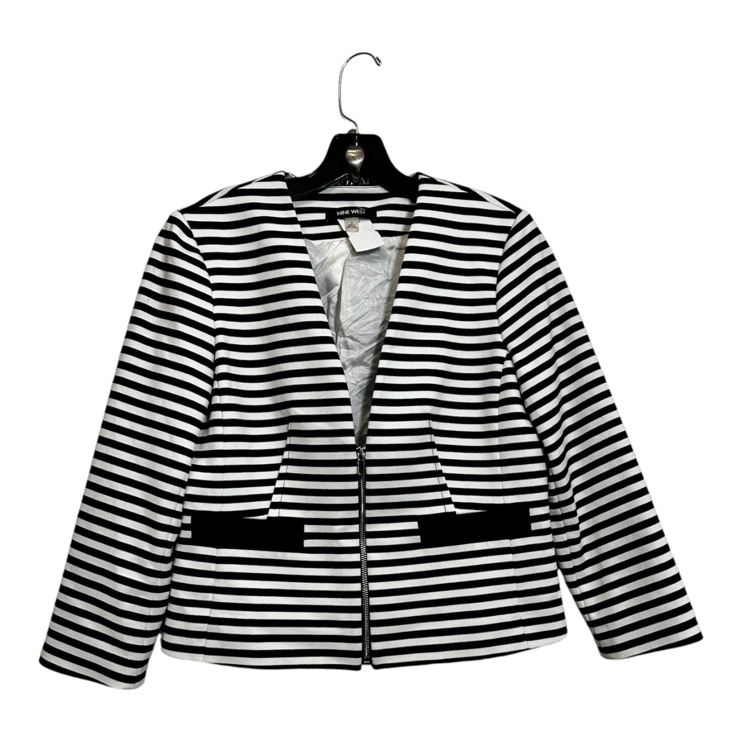 Blazer By Nine West Apparel In Striped Pattern, Size: 6