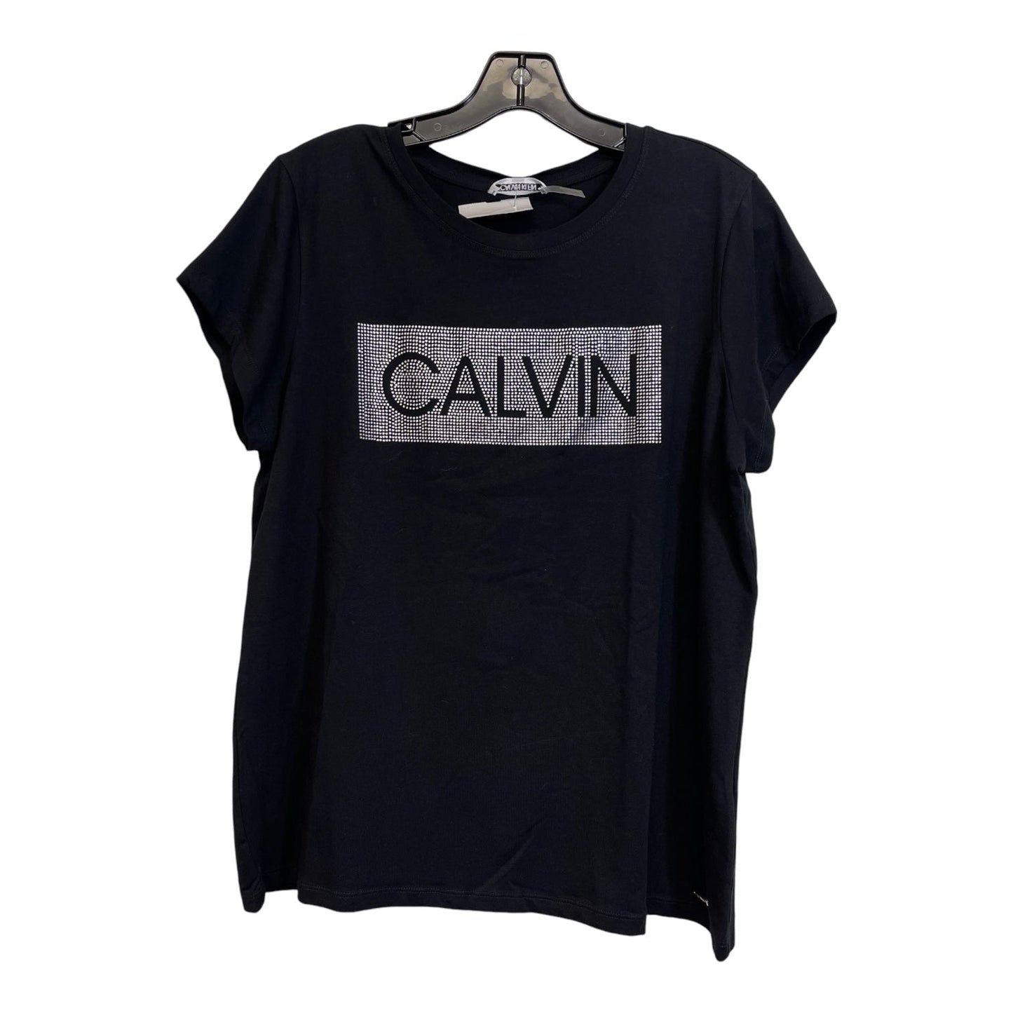 Top Short Sleeve Basic By Calvin Klein In Black, Size: L