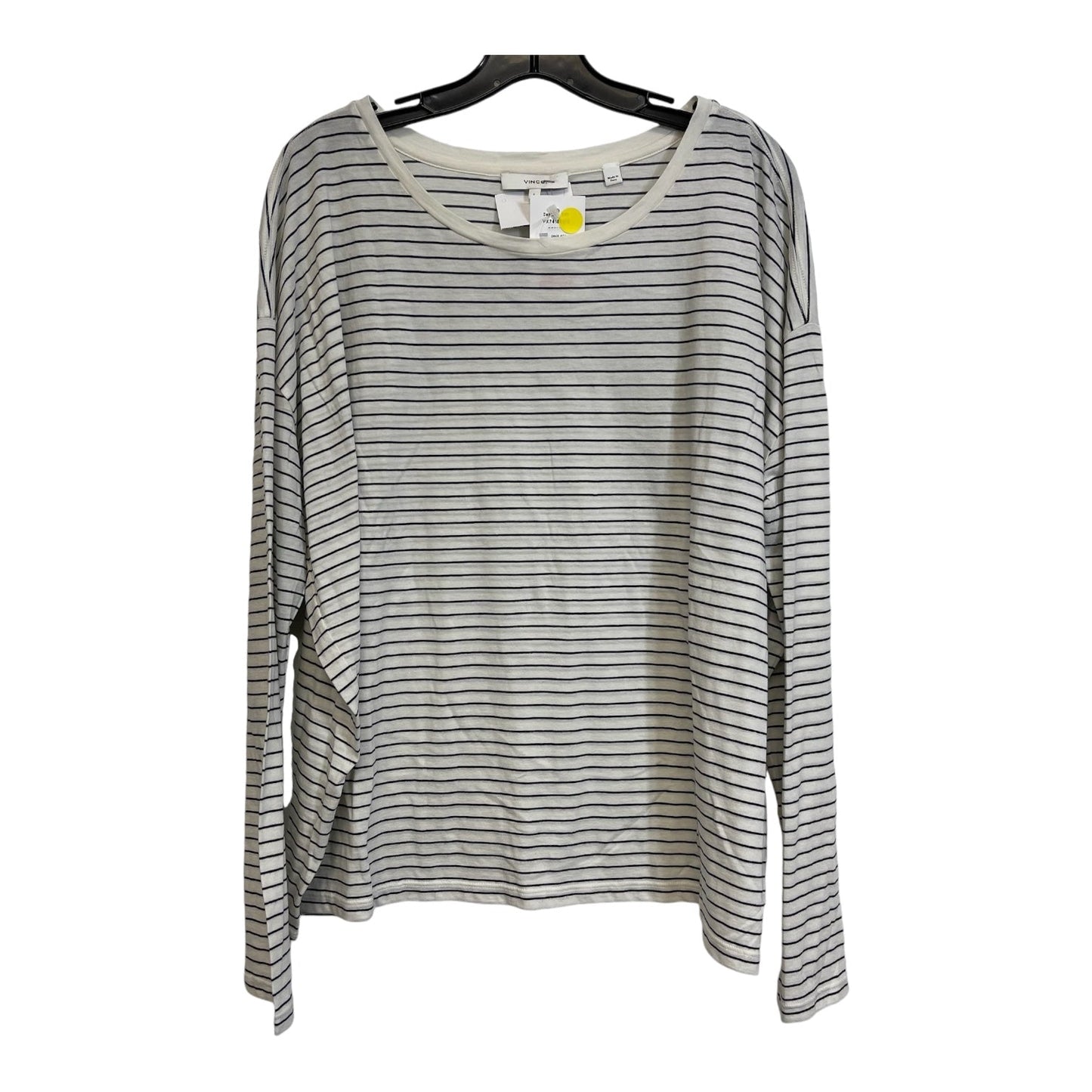 Top Long Sleeve Basic By Vince In Striped Pattern, Size: L