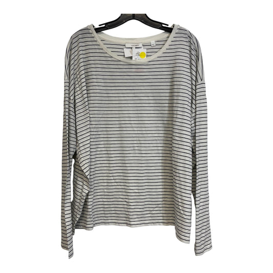 Top Long Sleeve Basic By Vince In Striped Pattern, Size: L