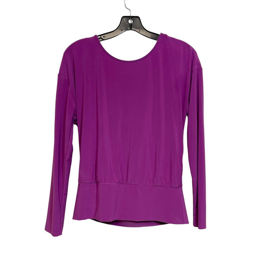 Top Long Sleeve By White House Black Market In Purple, Size: S