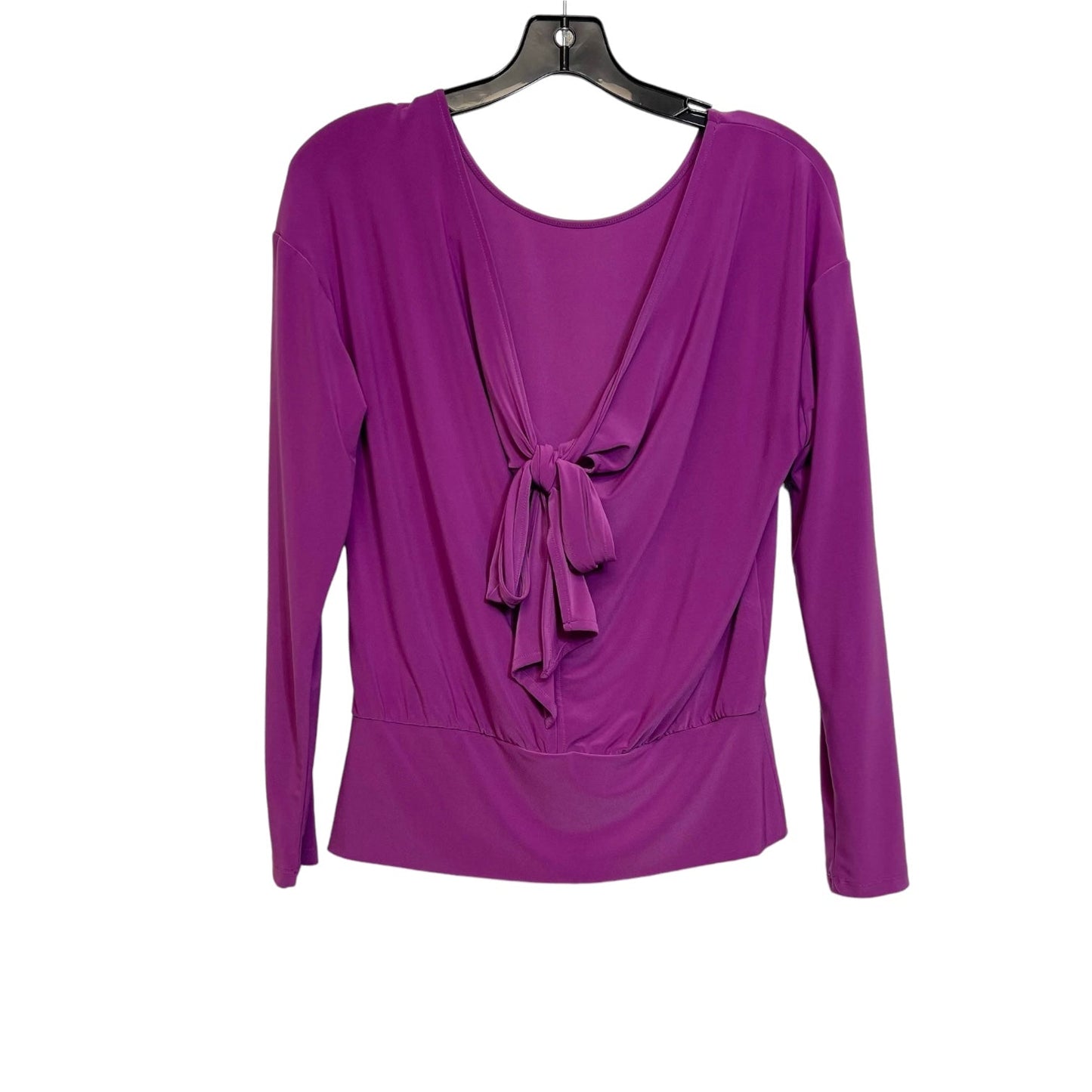 Top Long Sleeve By White House Black Market In Purple, Size: S