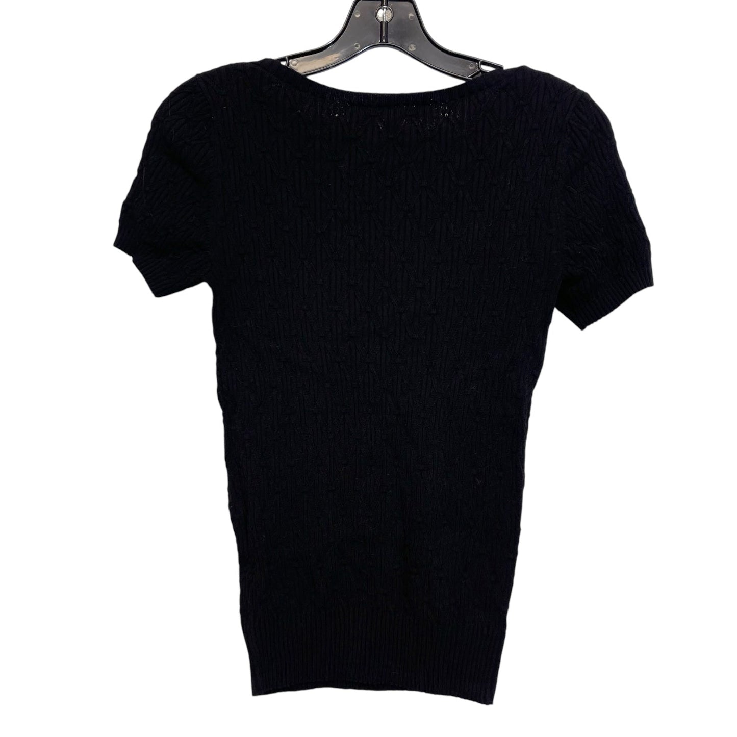 Top Short Sleeve By White House Black Market In Black, Size: S