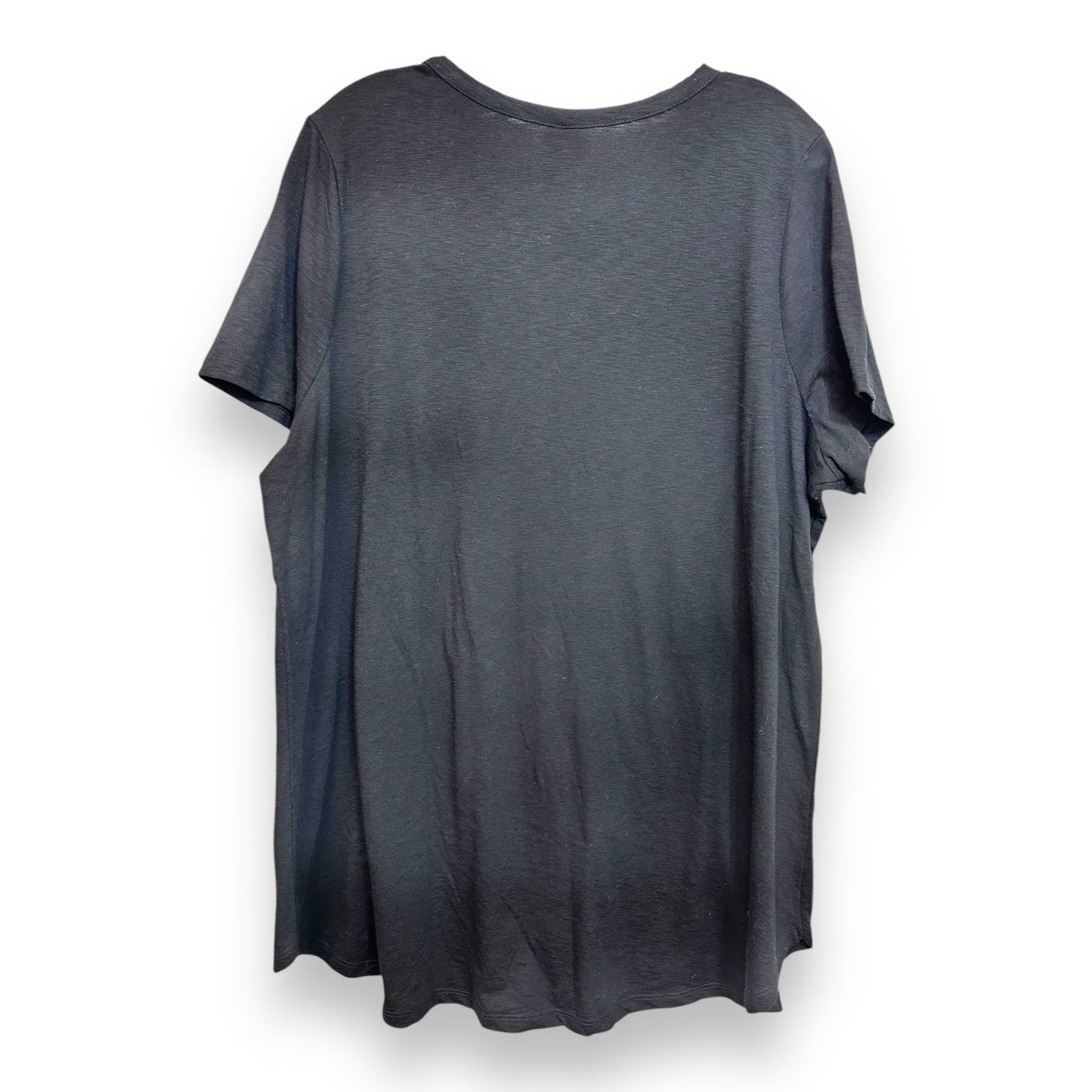 Top Short Sleeve Basic By Lane Bryant In Black, Size: 1x