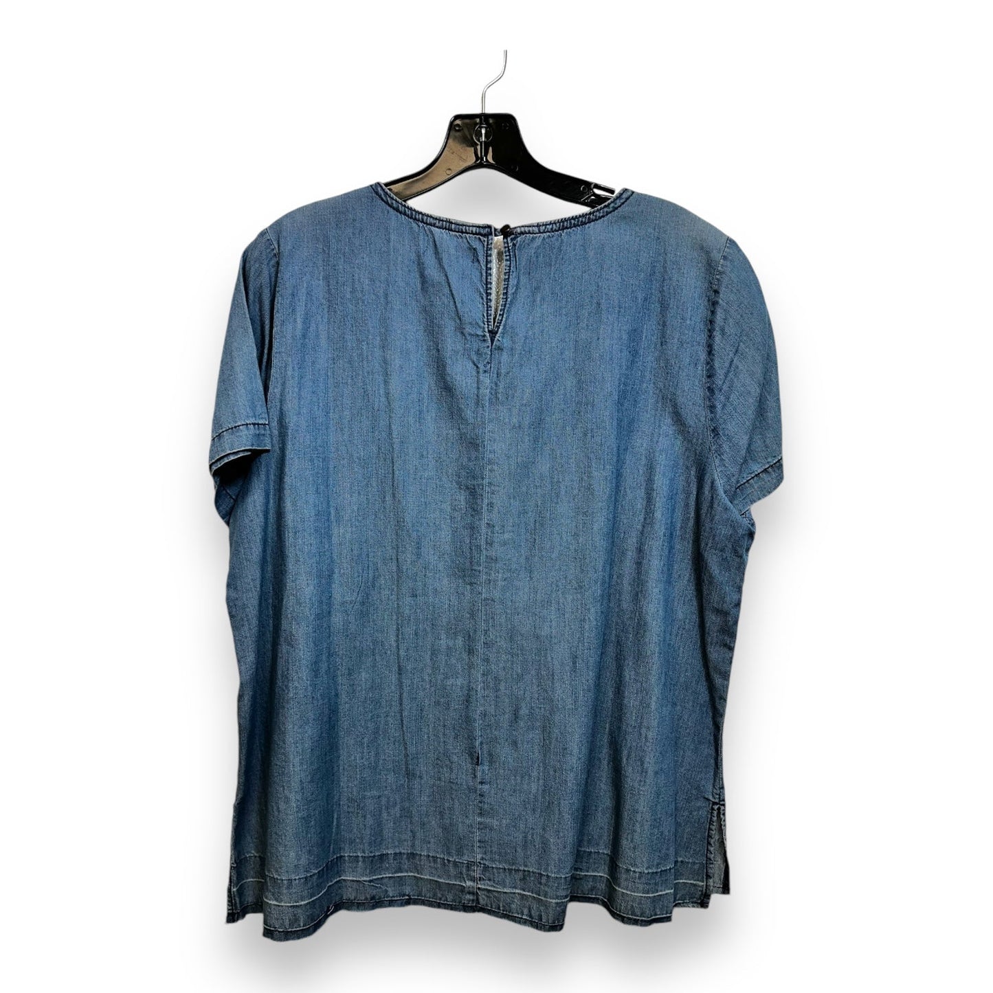 Top Short Sleeve By Sonoma In Blue Denim, Size: L