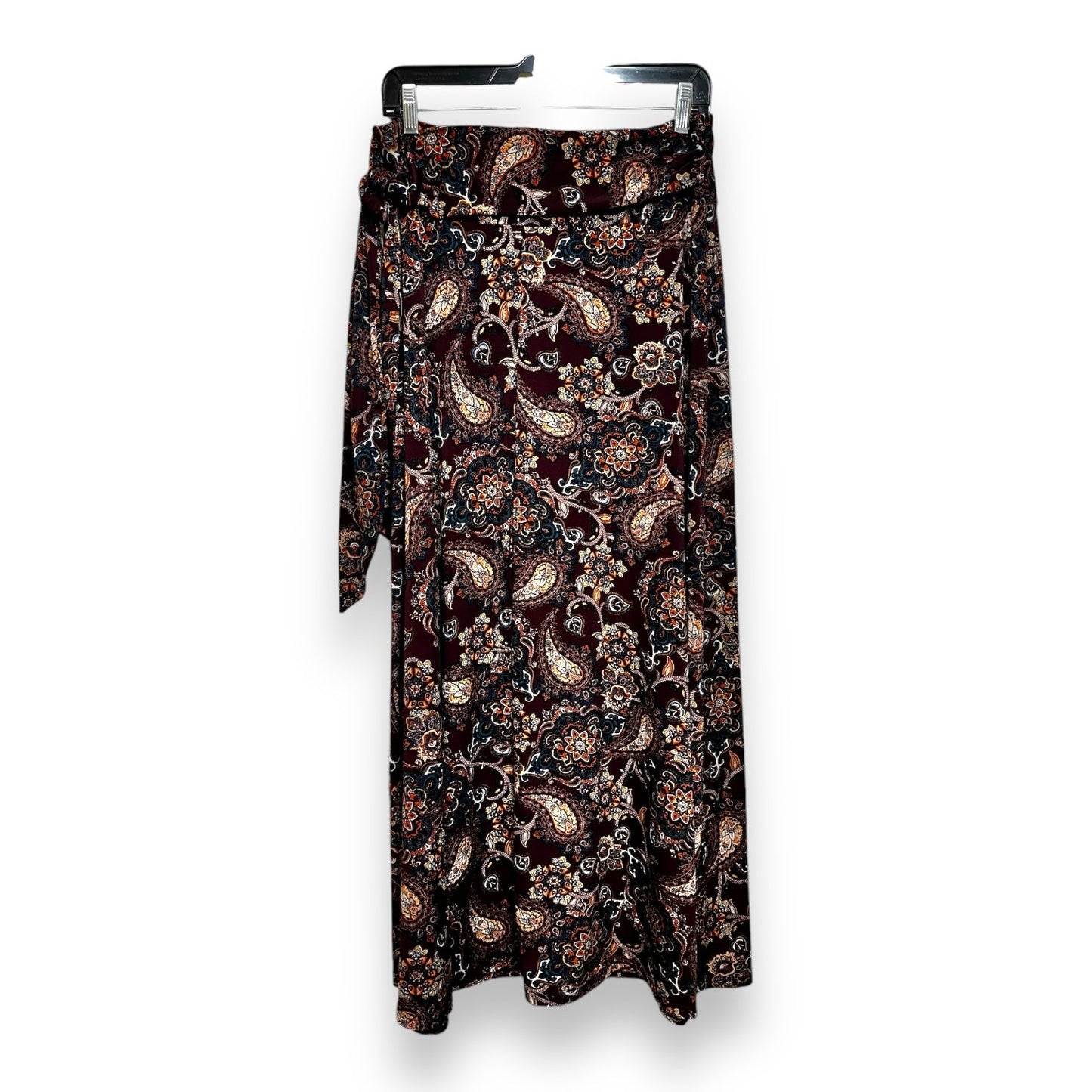 Skirt Midi By Ny Collection In Paisley Print, Size: Lp