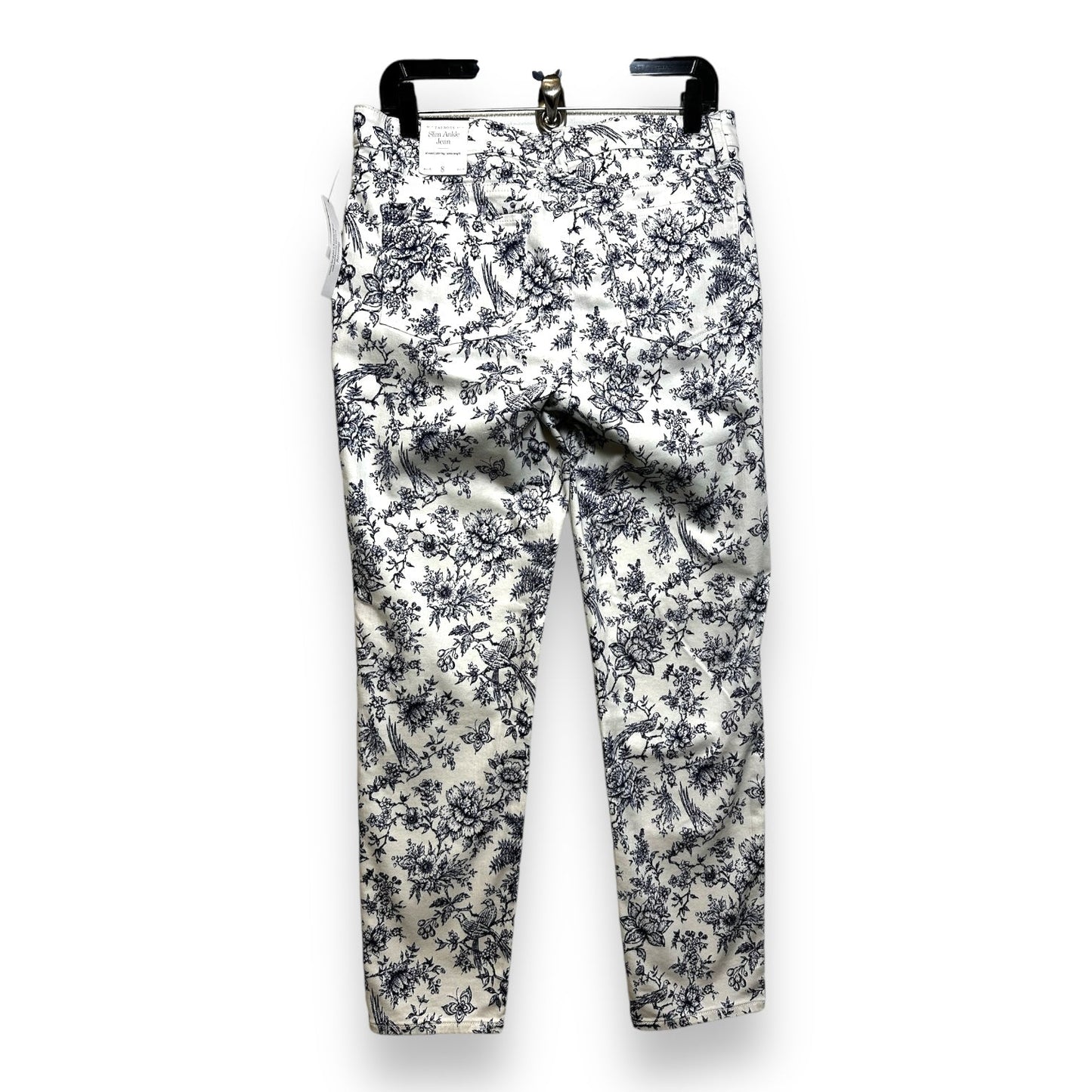 Jeans slim ankle Jean By Talbots In Floral Print, Size: 8