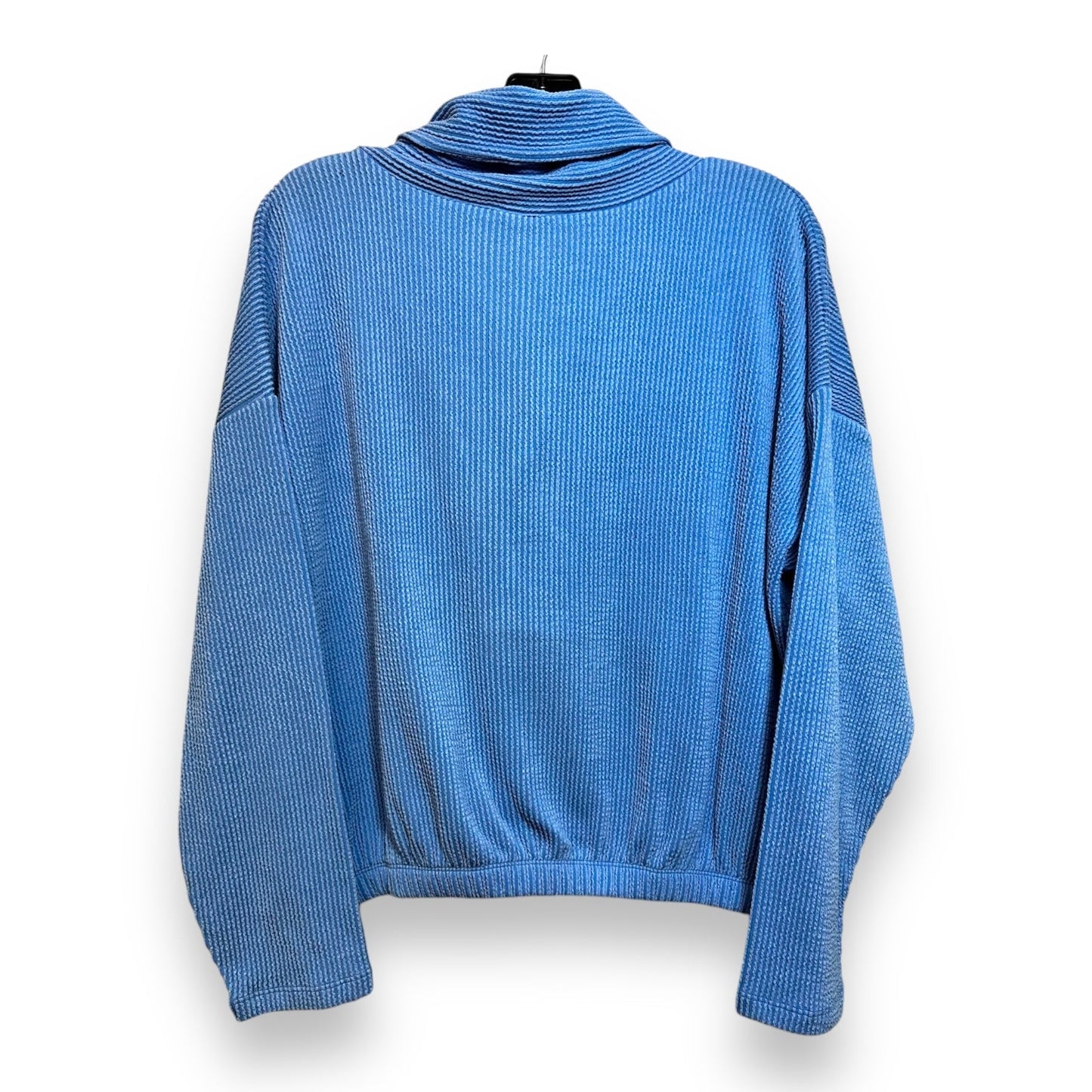 Top Long Sleeve Basic By Zenana Outfitters In Blue, Size: L