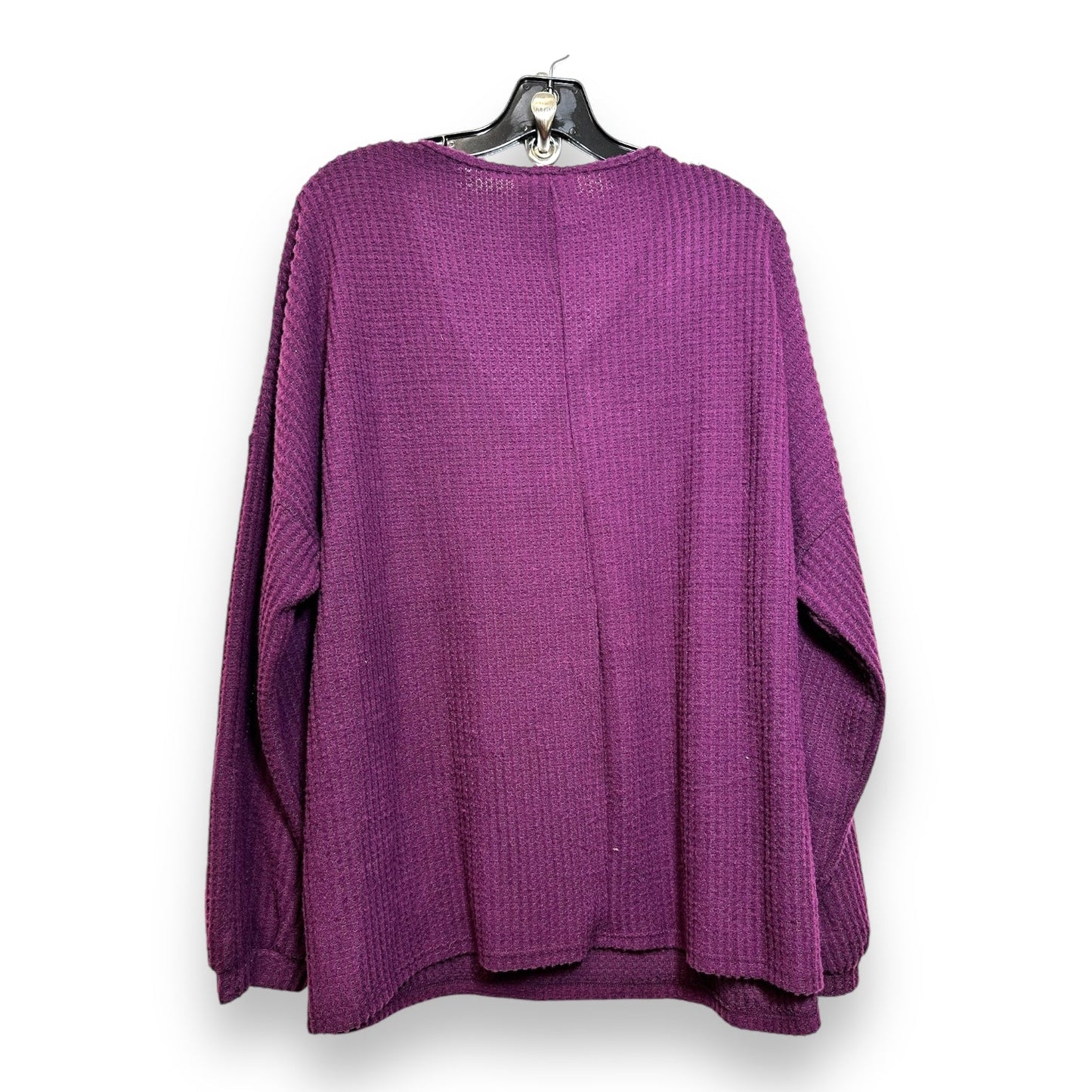 Top Long Sleeve By Zenana Outfitters In Maroon, Size: 3x