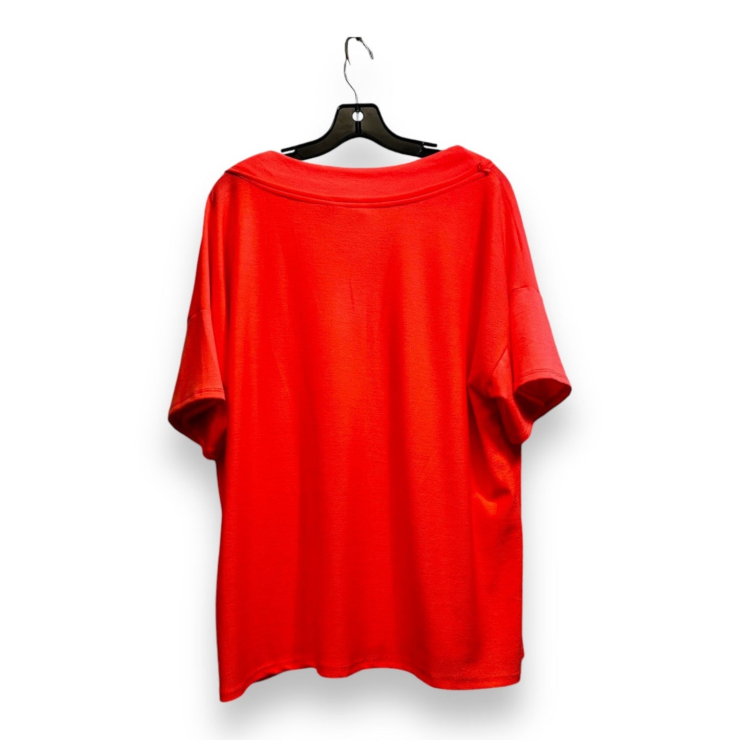 Top Short Sleeve Basic By Bibi In Coral, Size: Xl