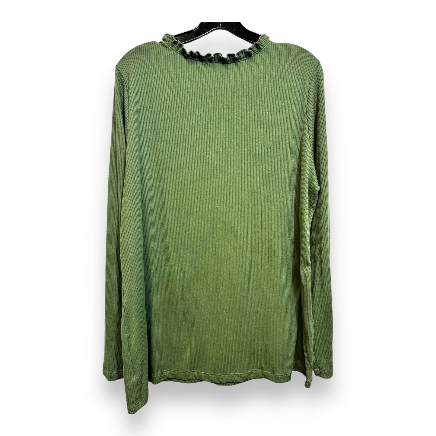 Top Long Sleeve Basic By White Birch In Green, Size: 2x