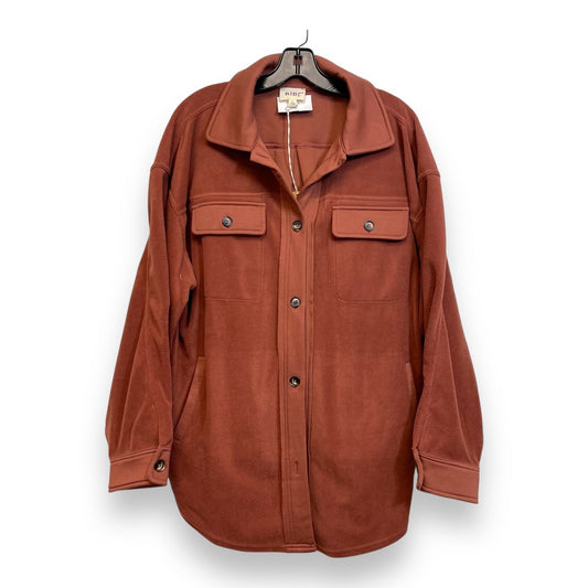 Jacket Shirt By Bibi In Brown, Size: L